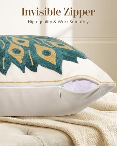 Animal Embroidered Throw Pillow Cover 18x18 Inch - Image 3