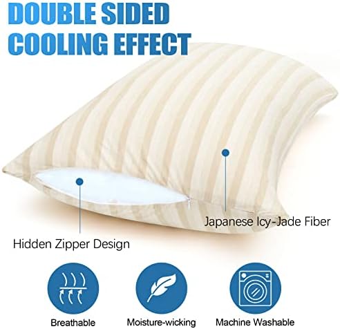 Cooling Pillow Case Covers Only, Standard Size Set of 2 - Image 2