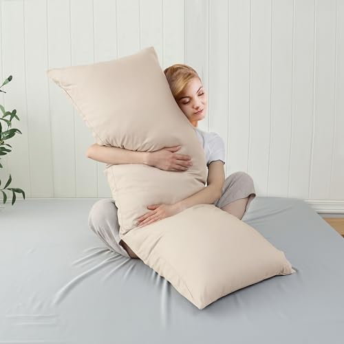 100% Cotton Zippered Body Pillow Protectors 1 Pack - Image 2