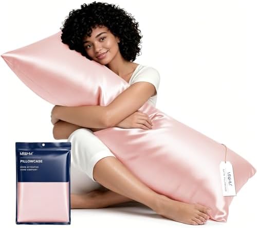 MR&HM Satin Body Pillow case, Light Pink by MRHM