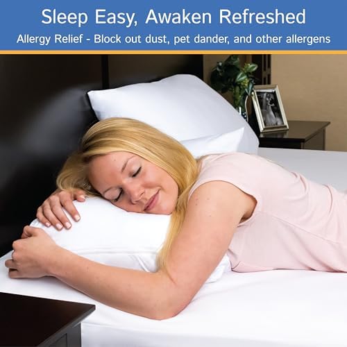 Futon Full Mattress Protector Waterproof Zippered Encasement Premium White Bed - Image 3