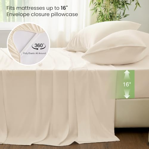 Love's cabin 4 Piece Full Size Sheet Set, 100% Rayon Derived from Bamboo - Image 4