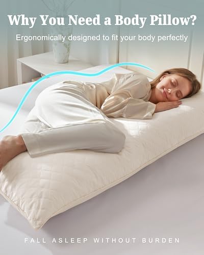 YZ HOME Long Body Pillow for Adults, Firm Body Pillow Shredded Memory Foam - Image 3