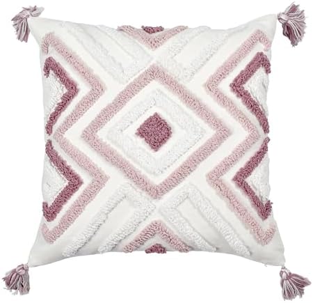 Boho Pillow Covers 18X18 Inch Boho Tufted Throw Pillow Covers Decorative - Image 3