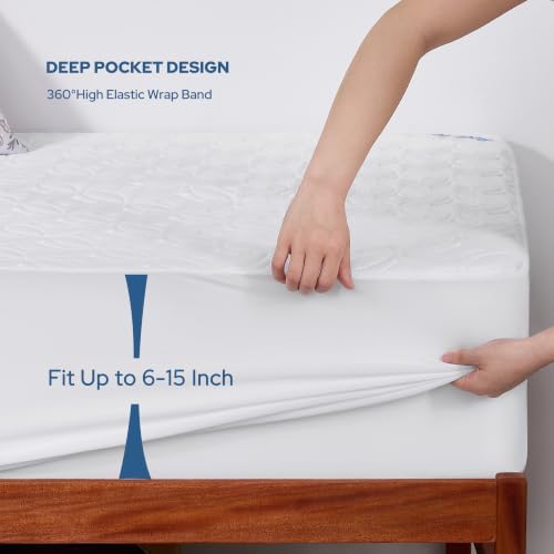 BEDLORE Waterproof Mattress Protector, Twin Size Mattress Pad - Image 4