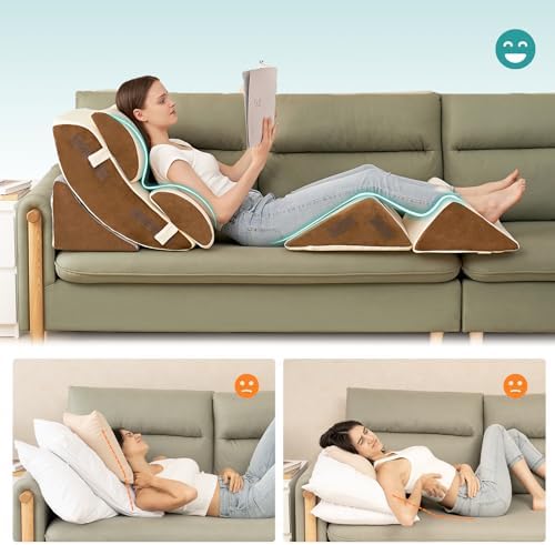 Hansleep Bed Wedge Pillow Set for After Surgery 6PCS, Post Surgery Pillow for - Image 7