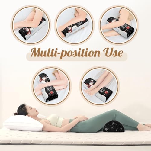 Knee Pillow for Back Sleeping – Half Moon Bolster Pillow for Under Knee While - Image 6