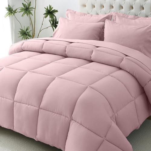 JOLLYVOGUE King Comforter Set, Ultra-Soft Bed in a Bag King Size 7 Pieces by JOLLYVOGUE