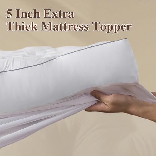 WhatsBedding 5 Inch Memory Foam Mattress Topper, Deep Pocket - Image 2