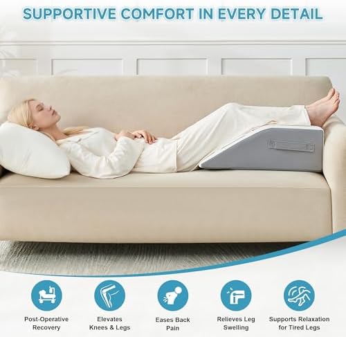 Yojoker Leg Elevation Pillows for Swelling, Memory Foam Wedge Pillow for Legs - Image 5