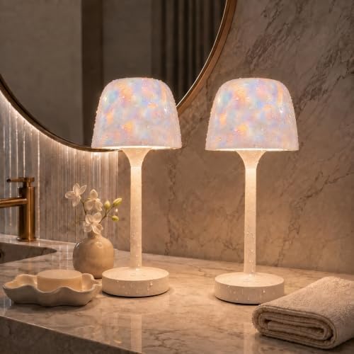 2-Pack Shower Lamp Waterproof Ocean Wave Projection Outdoor Table Lamps by Govexila