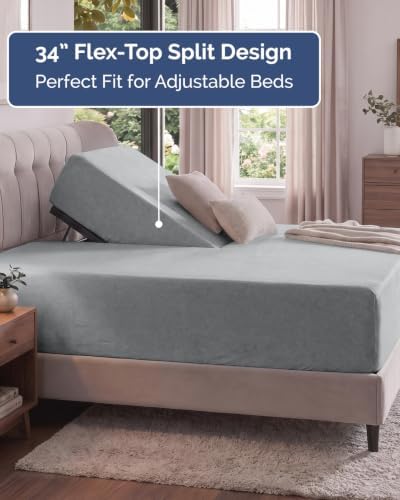 CGK Linens Deep Flex Top Split Head King Fitted Sheet - Image 3