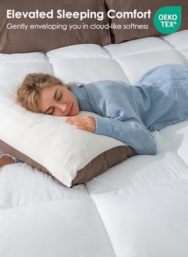 QUEEN ROSE Mattress Topper King Size, Extra Thick Cooling Pillow Top - Image 2