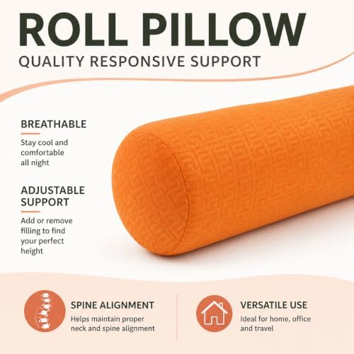 Neck Roll Pillow, Cervical Neck Pillow Bolster Pillow - Image 2