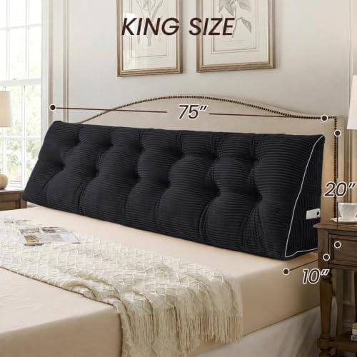 Sasttie Headboard Pillow King, Bed Wedge Pillow Headboard - Image 2