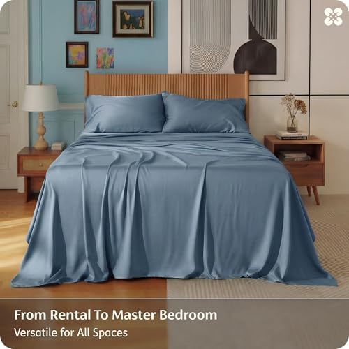 Bedsure PureWoven 100% Rayon Derived from Bamboo, Queen Sheets, 4 Pieces - Image 5