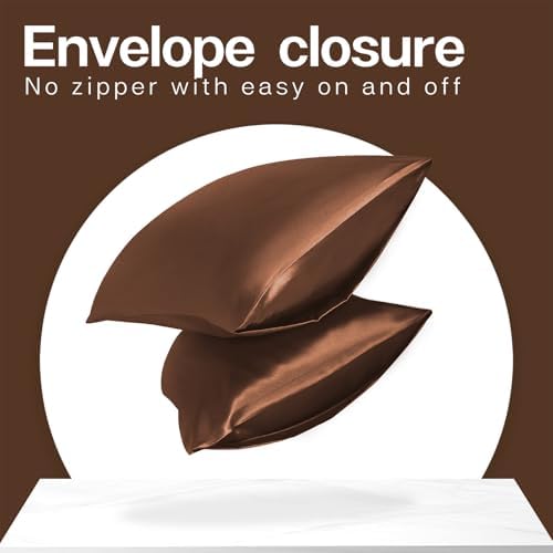 MR&HM Satin Pillowcase 2 Pack, King Size 20"x40" - Image 6