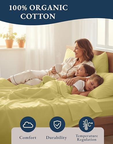 LANE LINEN Full Size Bed Sheets 100% Organic Cotton Soft 4pc - Image 6