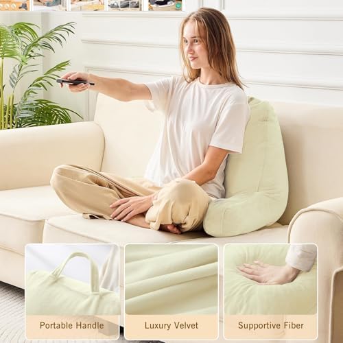 Sasttie Reading Pillow for Bed, Back Pillow for Sitting Up - Image 3