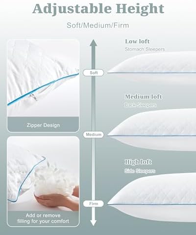YZ HOME Long Body Pillow for Adults, Firm Body Pillow Shredded Memory Foam - Image 6