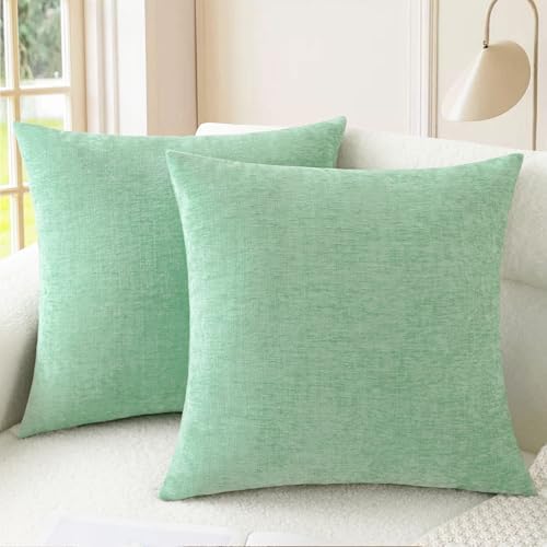 CaliTime Decorative Couch Throw Pillow Covers 16 X 16 Inches Grey Green by CaliTime