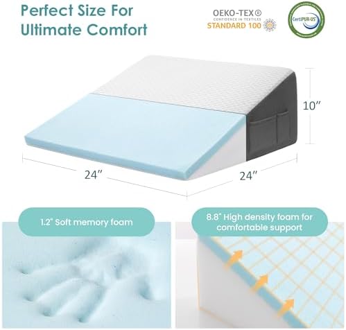 Cozymaker 10-inch Bed Wedge Pillow - Image 5