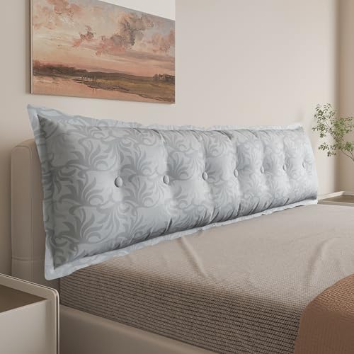 WOWMAX Headboard Pillow Twin XL Dorm Bolster Reading Pillow by WOWMAX