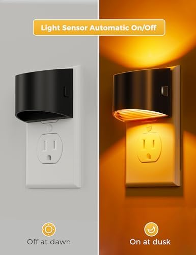 L LOHAS LED Night Light 2 Pack, Night Lights Plug into Wall, 1600K Amber - Image 3
