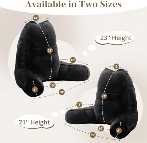 Sasttie Reading Pillow for Bed, Back Pillow for Sitting Up - Image 2