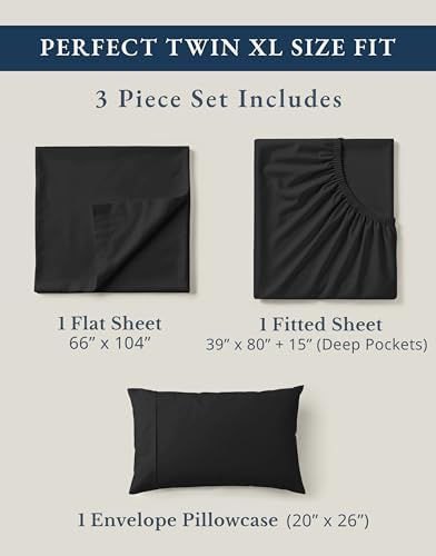 LANE LINEN Twin XL Sheets 100% Organic Cotton Soft 3pc Percale - Image 4