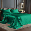 BEDELITE Satin Sheets Twin Size Bed Set, Dark Green, 3 Pieces by BEDELITE