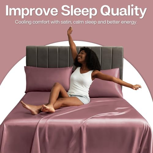 MR&HM Satin Pillowcase 2 Pack, Standard Size 20"x26", Rose Taupe - Image 4