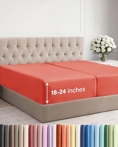 CGK Linens Extra Deep Split King Fitted Sheet by CGKUnlimited