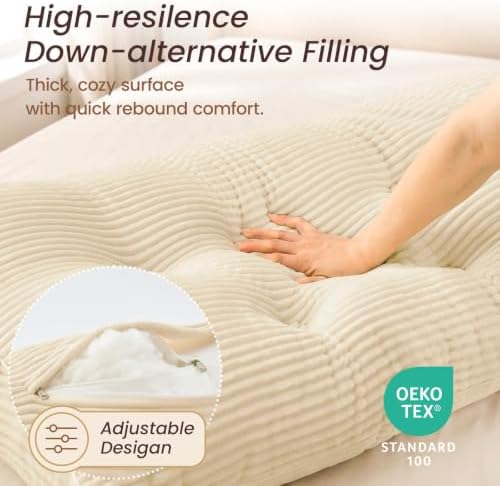 Sasttie Headboard Pillow King, Bed Wedge Pillow Headboard - Image 4