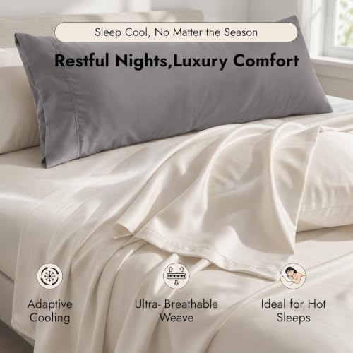 Cotton Metrics Body Pillowcase 20x72 – 100% Tencel Lyocell Eucalyptus Cooling - Image 3