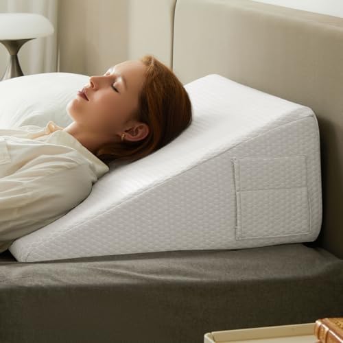 Bedluxe Wedge Pillow, 12 inch Bed Wedge Pillow by Bedluxe