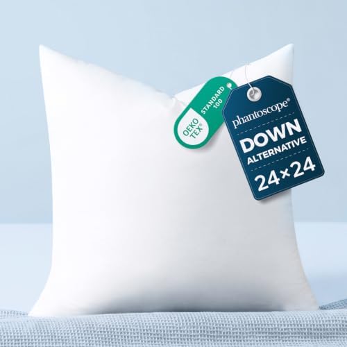Phantoscope 24x24 Pillow Insert, Soft Lumbar Support Pillow by Phantoscope