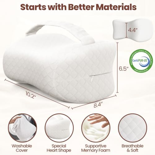 Memory Foam Knee Pillow for Side Sleepers - Image 2