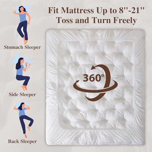 WhatsBedding 5 Inch Memory Foam Mattress Topper, Deep Pocket - Image 6