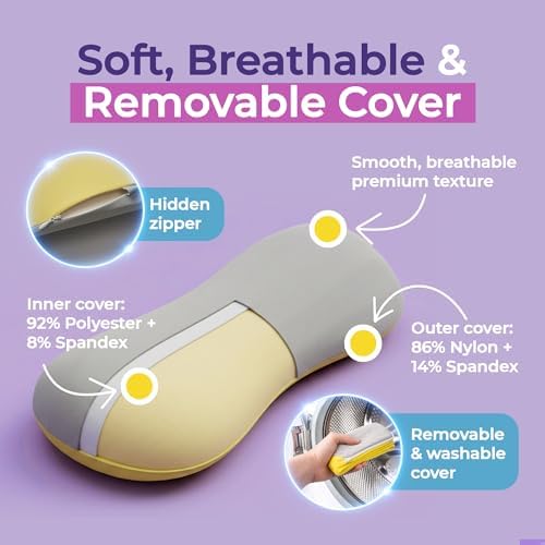 Lumbar Support Pillow for Sleeping, 22 Inch Memory Foam Lower Back Pillow for - Image 6