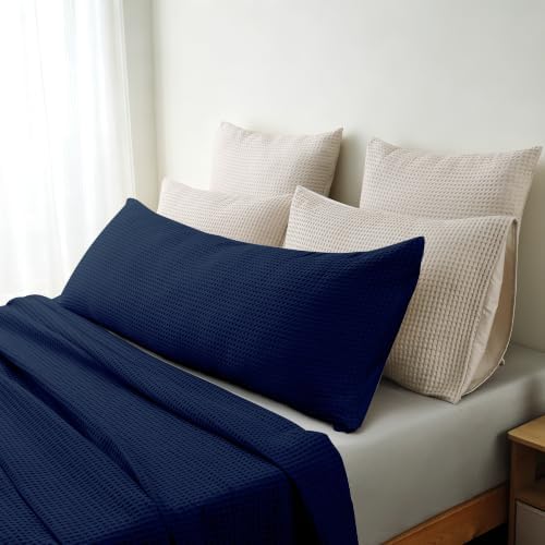 100% Cotton Waffle Weave Body Pillowcase 1 Pack by ShunjieHome
