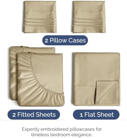 Split King Size 5 Piece Sheet Set - Image 2