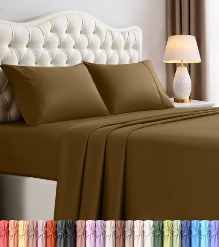 Queen Sheets Set, 4 Pieces 16" Deep Pocket Hotel Luxury Bed Sheets by UTOPIABEDDING