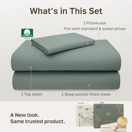 California Design Den 600 Thread Count Twin Bed Sheets Cotton Set - Image 3