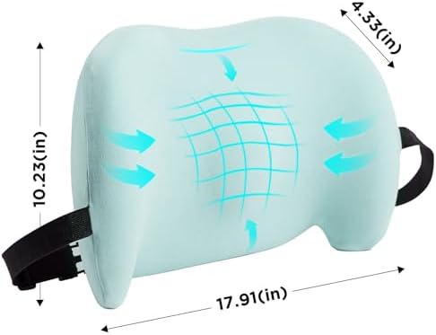 Lumbar Support Pillow for Office Chair, Memory Foam Car Back Cushion - Image 2