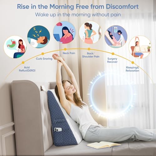 Welzona Wedge Pillow for Sleep Apnea, 12inch Bed Wedge - Image 5