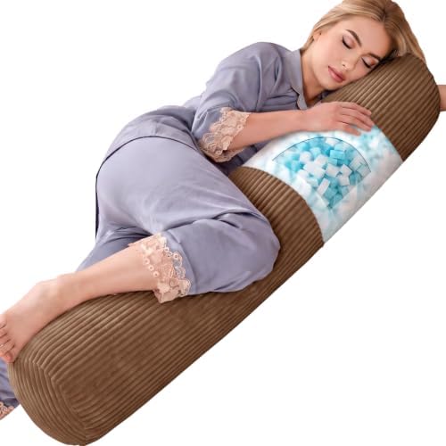 1 MIDDLE ONE Body Pillow, Memory Foam Round Body Pillows by 1MIDDLEONE