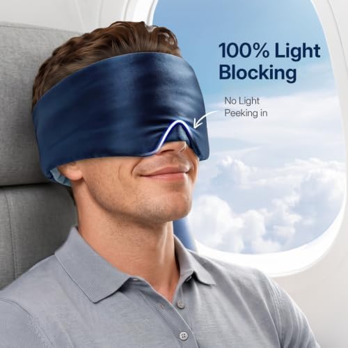 LitBear Sleep Mask for Women Men, Reversible Silk and Cooling Fabric - Image 4