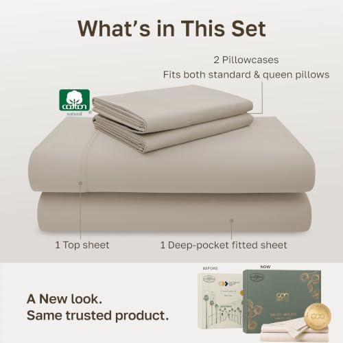 California Design Den 600 Thread Count Full Bed Sheets Set, Soft Linen - Image 3