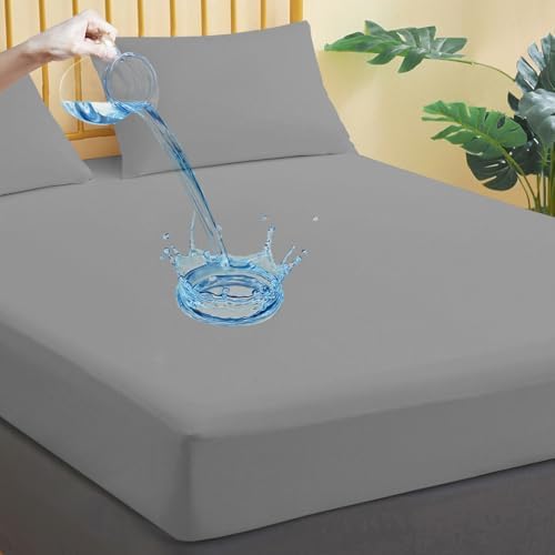 Waterproof Mattress Protector Queen Size, Breathable Mattress Cover, Fitted by JamRest